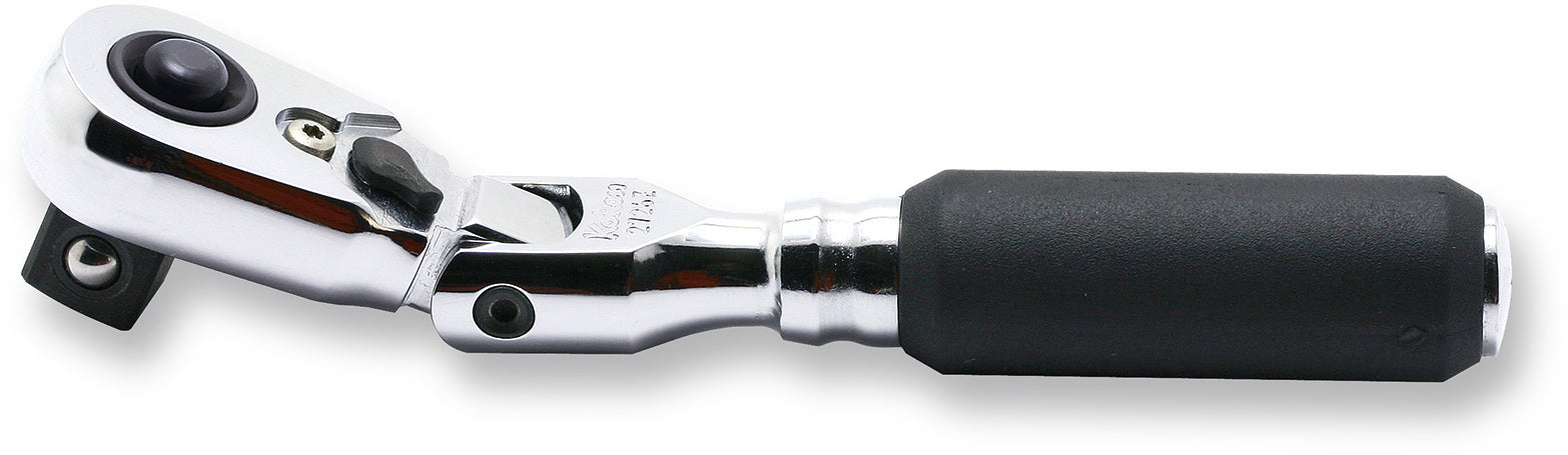 Ko-ken 2726ZB-3/8(L160) 1/4" Body 3/8" Sq. Dr. Ratchet Handle 72 teeth Flexible Head Length 160mm Quick Release Z-series