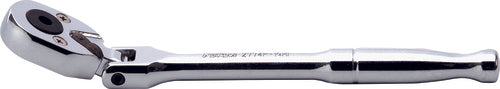 Ko-ken 2774PS 1/4 Sq. Dr. Ratchet Handle  20 teeth Short Length 116mm Flexible Head Polished Handle