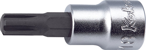 Ko-ken 3027.50-M6 3/8 Sq. Dr. Bit Socket Ribe-CV M6  Length 50mm