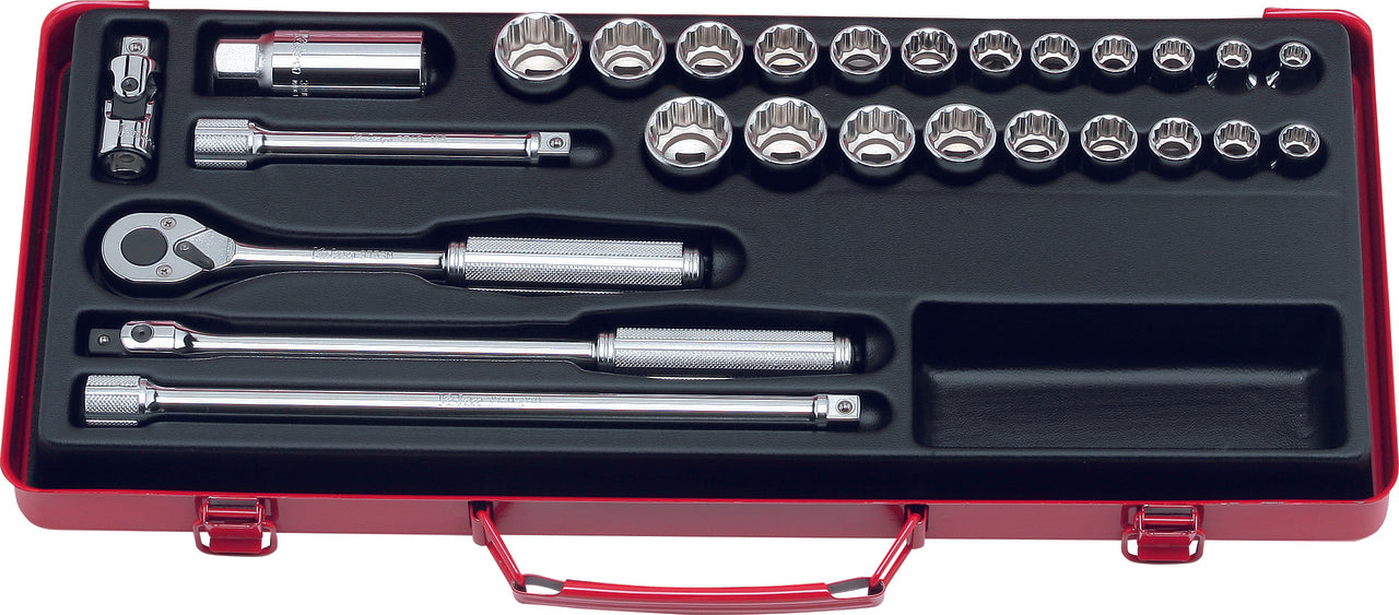 Ko-ken 3206M 3/8 Sq. Dr. Socket set   6, 12 point   21 pieces