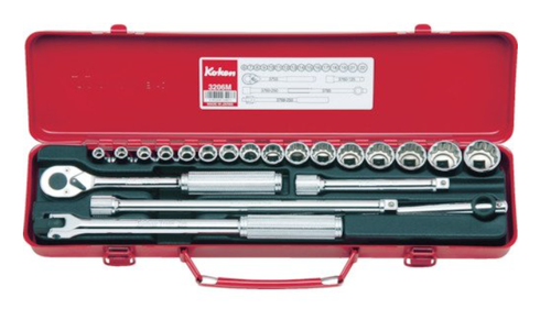 Ko-ken 3210M 3/8 Sq. Dr. Socket set   6, 12 point   22 pieces