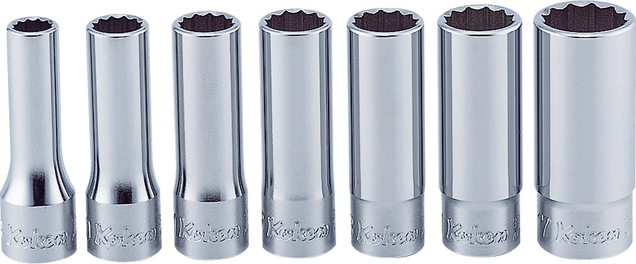 Ko-ken 3217M 3/8 Sq. Dr. 14 Piece 12-Point Metric Socket set  9-22mm