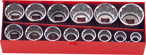 Ko-ken 3220M 3/8 Sq. Dr. 14 Piece 12-Point Metric Socket Set  8-22mm