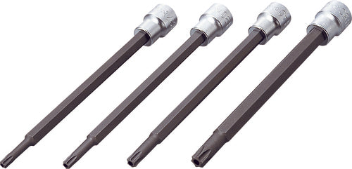 Ko-ken 3247 3/8 Sq. Dr. 4 Piece Tamper-Resistant TORXÂ® Bit Socket set T27H-T50H