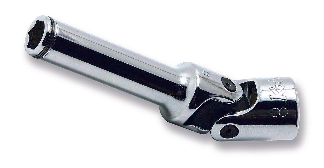 Ko-ken 3342G.150-8 3/8 Sq. Dr. Universal Socket  8mm 6 point Length 150mm For Glow Plug