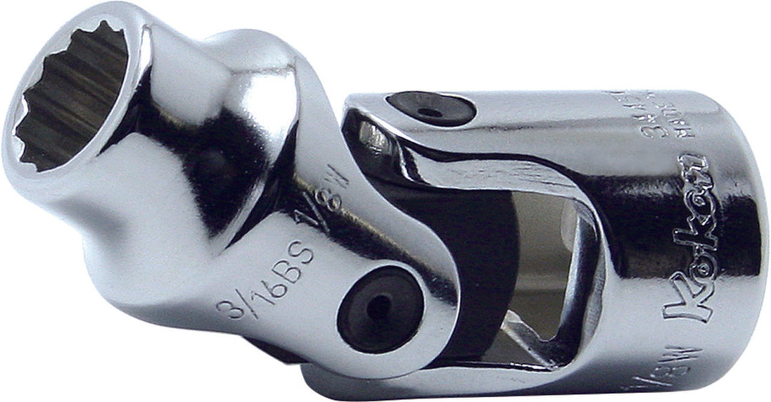 Ko-ken 3445W-7/16 3/8 Sq. Dr. Universal Socket Whitworth 7/16 12 point Length 57.5mm