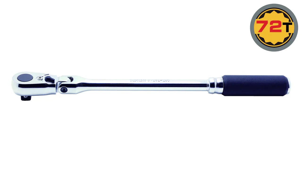 Ko-ken 3726ZB 3/8" Sq.Dr. Ratchet Handle 72 teeth Flexible Head Length 178mm Quick Release Z-series