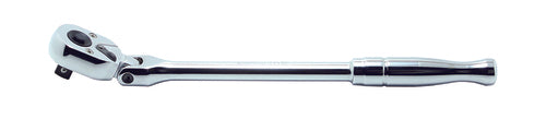 Ko-ken 3774PL 3/8 Sq. Dr. Ratchet Handle  24 teeth Locking Flexible Head Length 265mm  Polished Handle