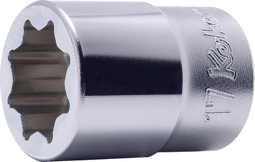 Ko-ken 4109M-19 1/2 Sq. Dr. Socket  19mm Double Square Length 40mm For Lubrication service