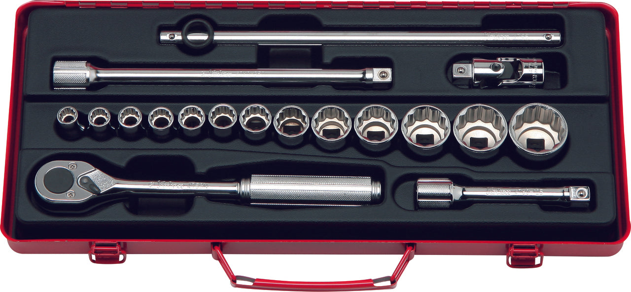 Ko-ken 4251A 1/2 Sq. Dr. 18 Piece 12-Point SAE Socket set  3/8-1.1/4"