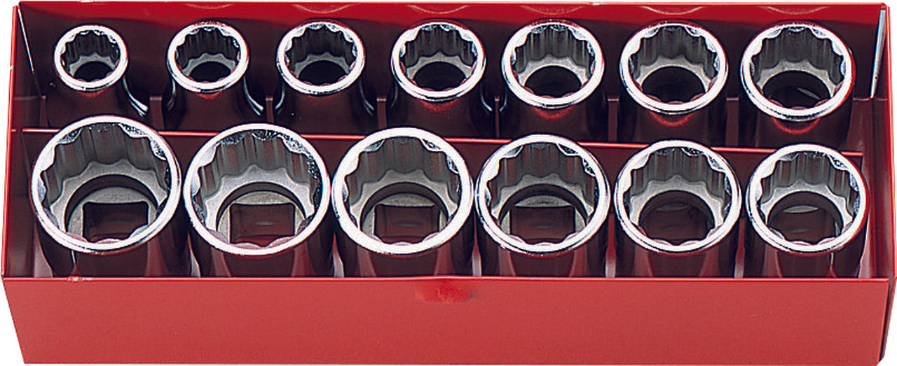 Ko-ken 4252M-10 1/2 Sq. Dr. 13 Piece Surface Drive 6-Point Metric Socket set  10-22mm
