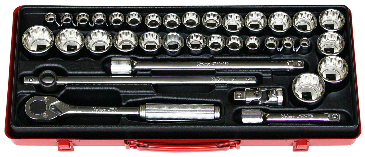Ko-ken 4285Z 1/2 Sq. Dr. 21 Piece Z-Series 6-Point Metric Socket set  8-32mm