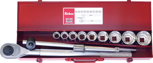 Ko-ken 6212M 3/4 Sq. Dr. 12 Piece 12-Point Metric Socket Set  22-50mm