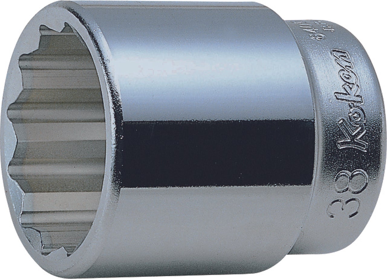 Ko-ken 6405M-75 3/4 Sq. Dr. Socket  75mm 12 point Length 86mm