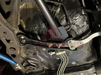 Mazda RX7 FD3S Rear Subframe Tubular Reinforcement Cross Brace and Mounting Bracket Combo Kit