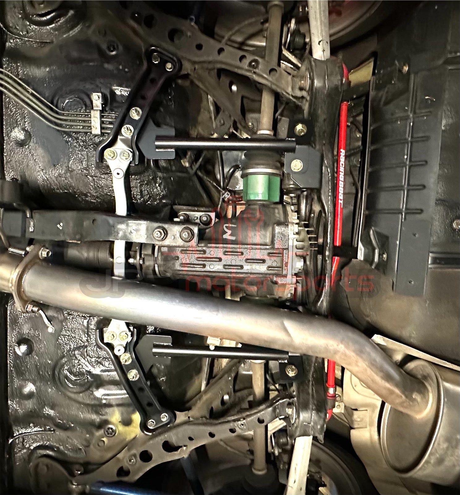 Mazda RX7 FD3S Rear Subframe Tubular Reinforcement Cross Brace and Mounting Bracket Combo Kit