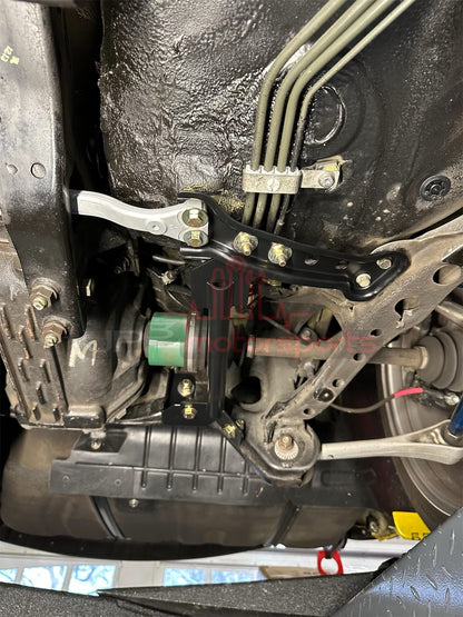 Mazda RX7 FD3S Rear Subframe Tubular Reinforcement Cross Brace and Mounting Bracket Combo Kit