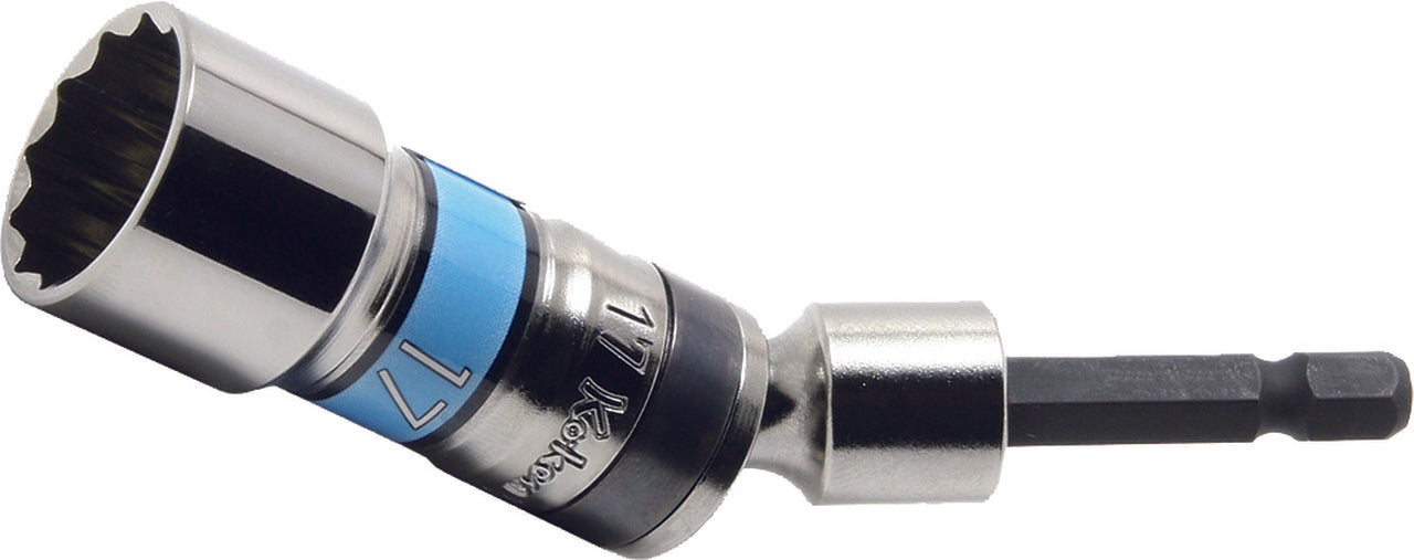 Ko-ken BD011SE-17 1/4 Hex Dr. Universal Long Socket  17mm 12 point 100mm