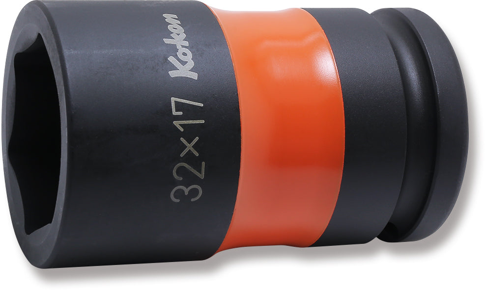 Ko-ken PW6P-35X17 3/4 Sq. Dr. Rear Wheel Nut Socket  35 x 17mm Hex x Square 75mm Color coded
