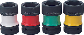 Ko-ken PW8P-35X17 1 Sq. Dr. Rear Wheel Nut Socket  35 x 17mm Hex x Square 83mm Color coded