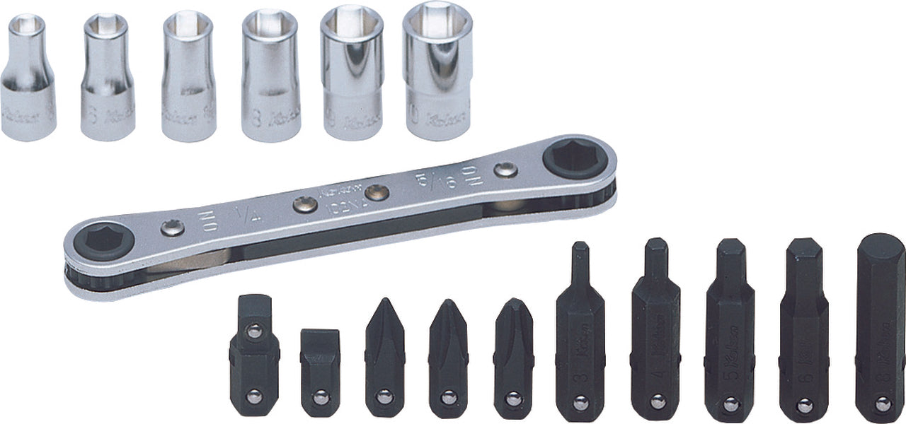 Ko-ken R810E 1/4" Sq. Dr. 9 Piece 6-Point Metric Socket Set  6-12mm