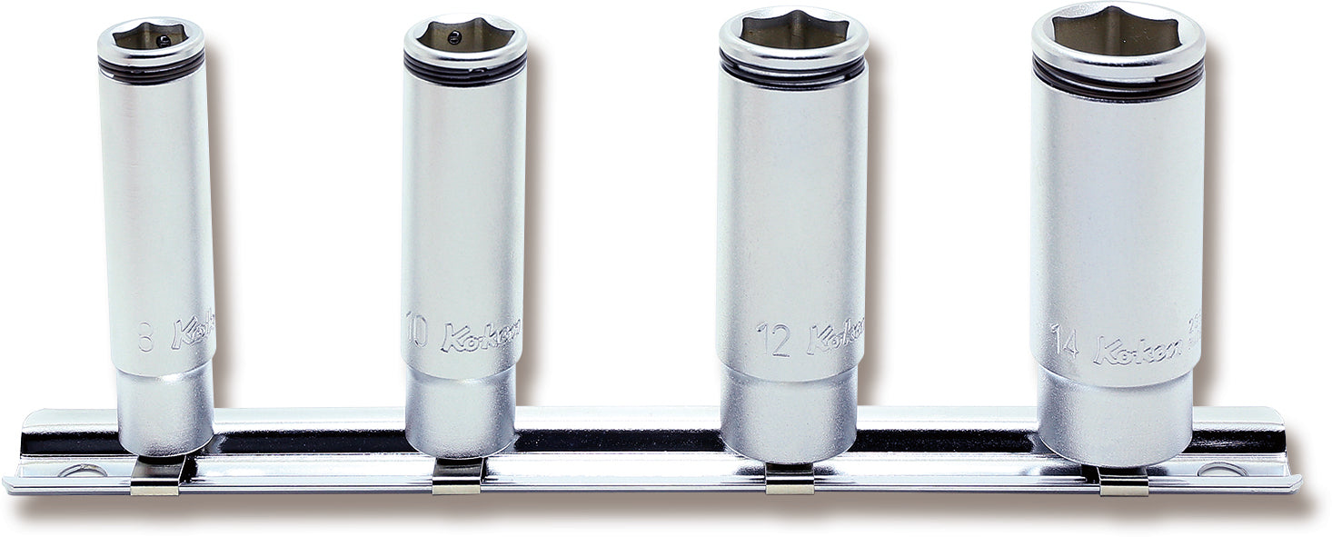 Ko-ken RS2350X/11 Special 1/4 Sq. Dr. Semi-Deep NUT GRIPÂ® Socket Set  5-14mm - 11 pieces