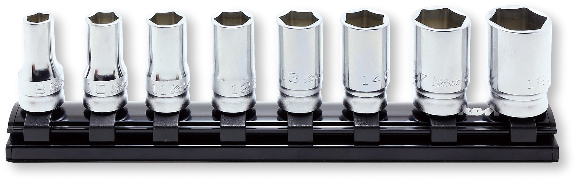 Ko-ken RS3305A/9 3/8 Sq. Dr. Socket set  1/4-3/4 12 point 200mm  9 pieces