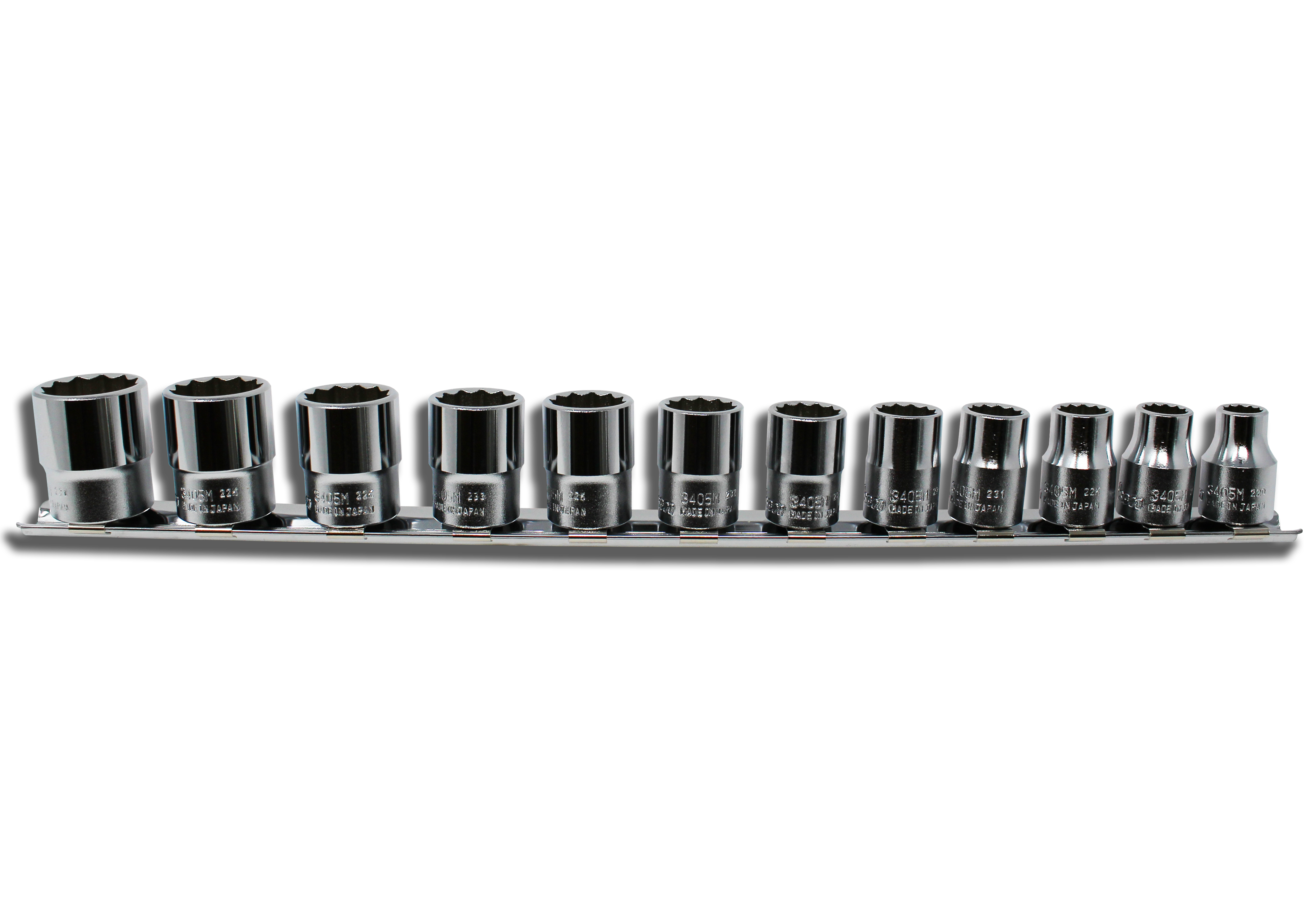 Ko-ken RS3405M/8 3/8 Sq. Dr. Socket set  8-19mm 12 point 8 pieces