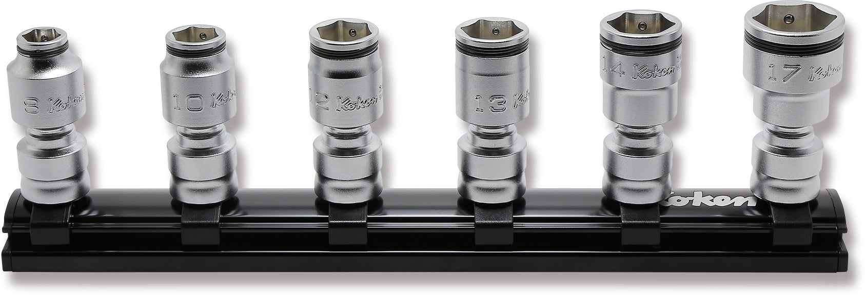 Ko-ken RS3445W/7 3/8 Sq. Dr. Universal Socket set Whitworth 1/8-1/2 12 point 200mm  7 pieces
