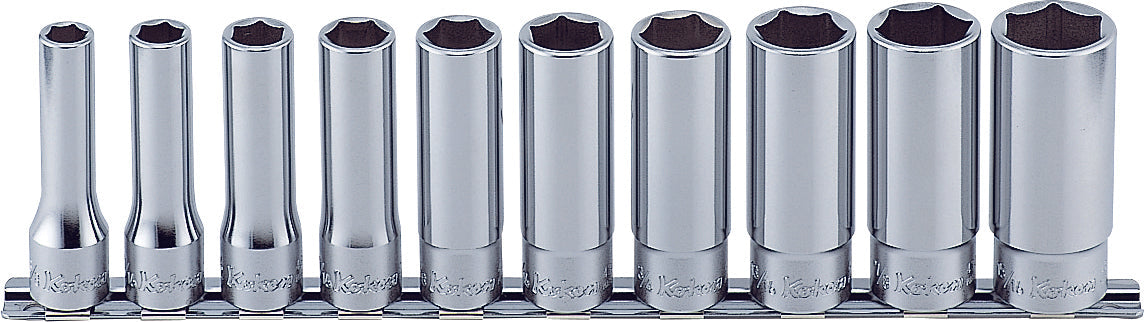 Ko-ken RS4300M/10 1/2 Sq. Dr. Socket set  10-22mm 6 point 300mm  10 pieces