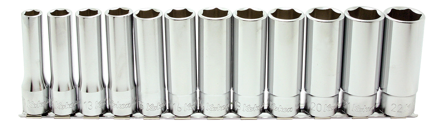 Ko-ken RS4310M/10 1/2 Sq. Dr. Socket set  10-22mm Surface 300mm  10 pieces
