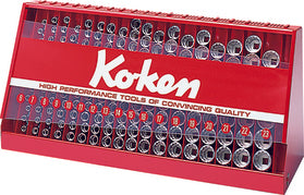 Ko-ken S4240A-05 1/2 Sq. Dr. 103 Piece 12-Point SAE Socket set  3/8-1.1/4" in Display Stand