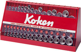 Ko-ken S4240M-00 1/2 Sq. Dr. 117 Piece 6-Point Metric Socket set  10-32mm in Display Stand