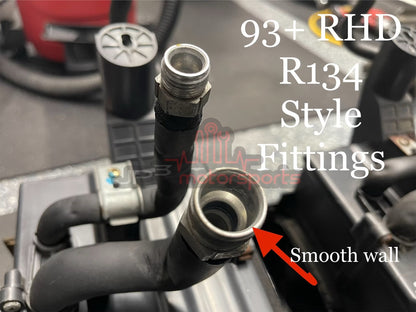 Mazda RX7 FD3S 13B-REW AC Line Kit for OEM SMIC/FMIC (RHD) ***'93 and later R134 Style Evaporator***