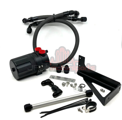 Mazda RX7 FD3S Assembled LARGE Catch Can Kit with RaceRite Hose