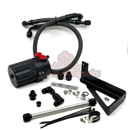 Mazda RX7 FD3S Assembled LARGE Catch Can Kit for Turblown Oil Filler Neck with RaceRite Hose