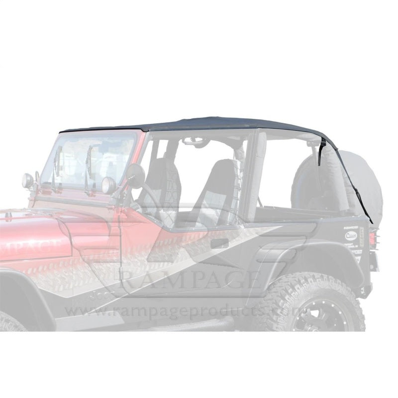 Rampage 1992-1995 Jeep Wrangler(YJ) Frameless Soft Top Kit - Black