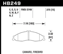 Load image into Gallery viewer, Hawk 1998-2002 Chevrolet Camaro SS 5.7 HPS 5.0 Front Brake Pads