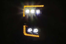 Load image into Gallery viewer, AlphaRex 17-20 Ford Raptor NOVA LED Proj Headlights Plank Style Alpha Black w/Activ Light/Seq Signal
