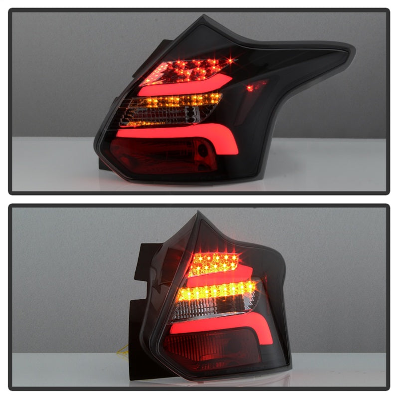 Spyder 12-14 Ford Focus 5DR LED Tail Lights - Black Smoke (ALT-YD