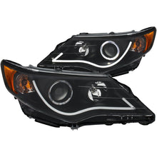 Load image into Gallery viewer, ANZO 2012-2013 Toyota Camry Projector Headlights w/ Halo Black