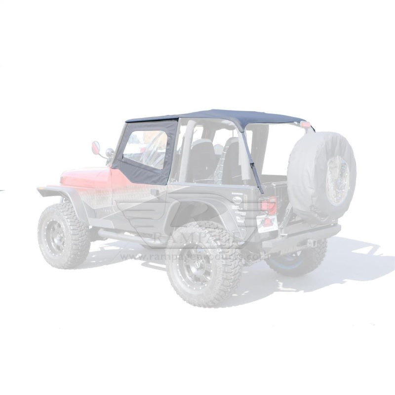 Rampage 1992-1995 Jeep Wrangler(YJ) Frameless Soft Top Kit - Black