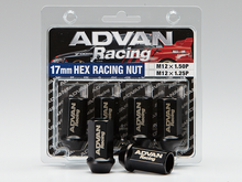 Load image into Gallery viewer, Advan Lug Nut 12X1.5 (Black) - 4 Pack