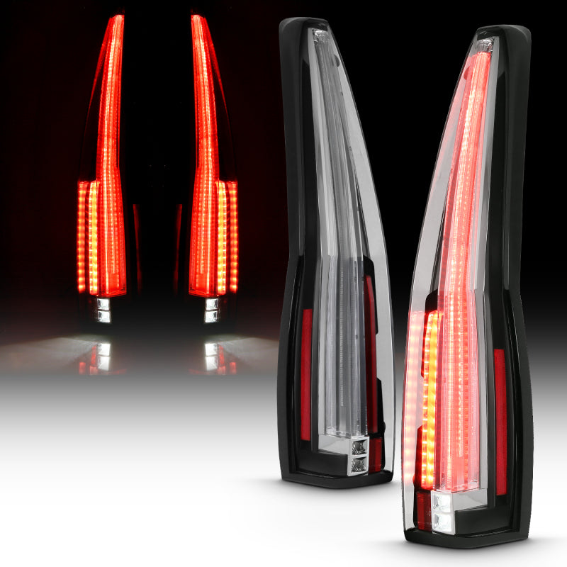 ANZO 2007-2014 Cadillac Escalade Led Taillights Red/Clear