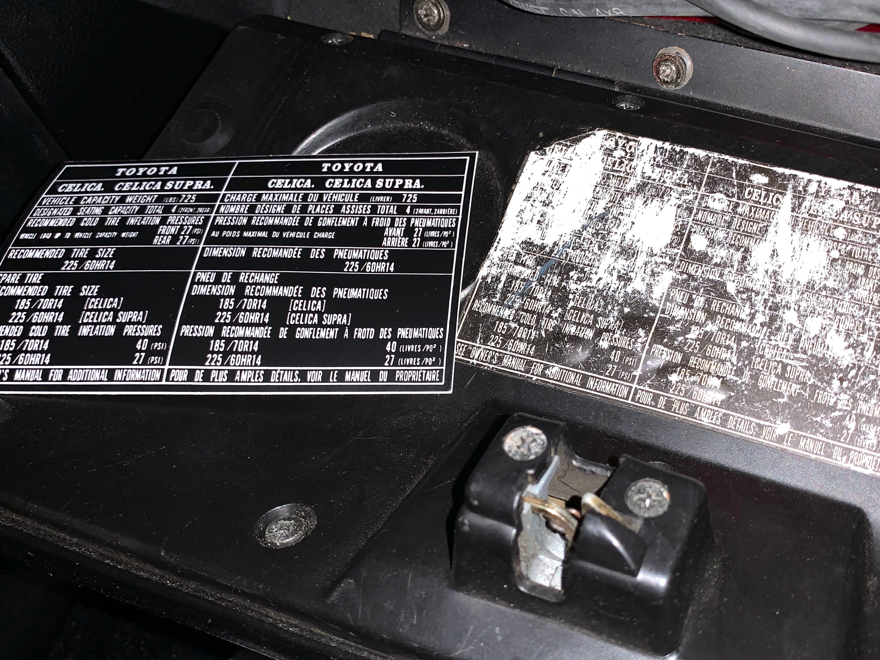 Toyota Celica Supra MKII Reproduction Decal (Glovebox)