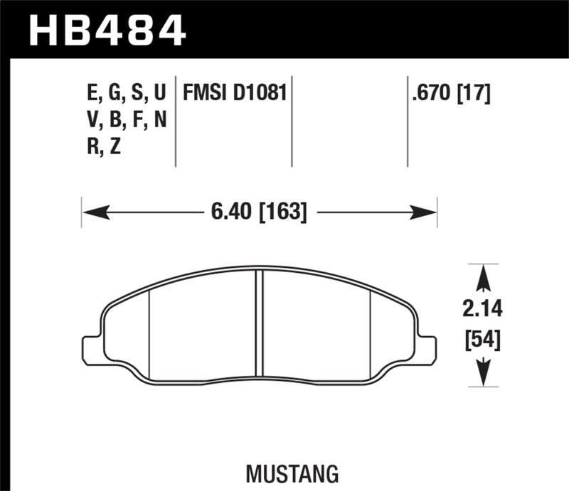 Hawk 05-10 Ford Mustang GT & V6 / 07-08 Shelby GT HPS Street Front Brake Pads