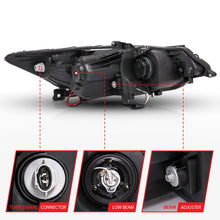 Load image into Gallery viewer, ANZO 2009-2012 Acura Tsx Projector Headlights w/ Halo Black (CCFL) (HID Compatible)