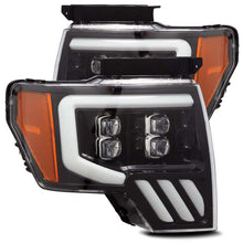 Load image into Gallery viewer, AlphaRex 09-14 Ford F-150 NOVA LED Proj Headlights Plank Style Gloss Black w/Activ Light/Seq Signal