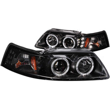 Load image into Gallery viewer, ANZO 1999-2004 Ford Mustang Projector Headlights Black G2 (Dual Projector)