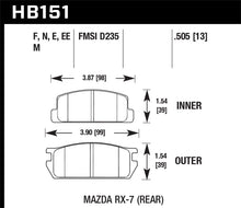 Load image into Gallery viewer, Hawk 81-85 Mazda RX-7 Blue 9012 Rear Race Brake Pads